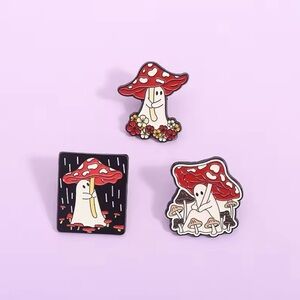 Peccy Pins - 3 Mushroom Pin Set - Enamel Pins